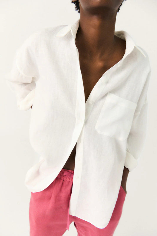 Camisa blanca de lino