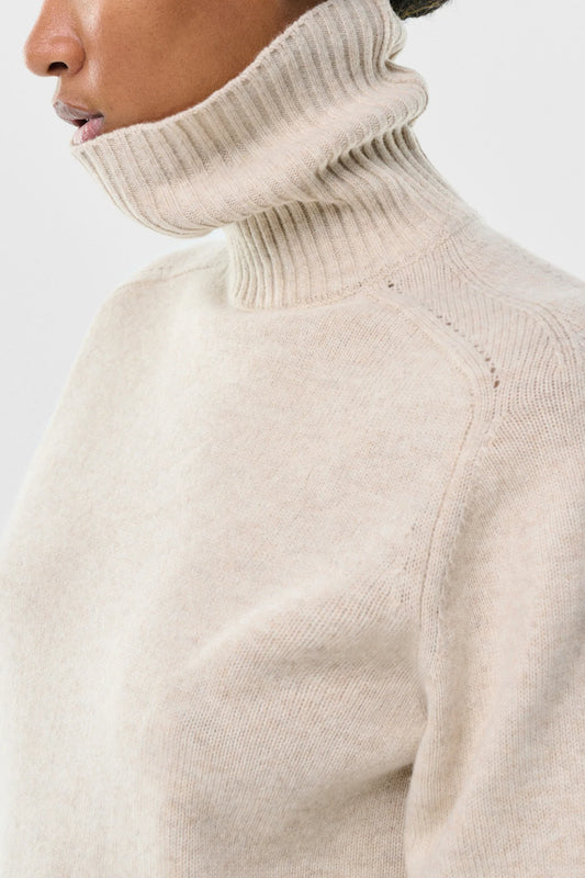 Jersey de lana reciclada beige